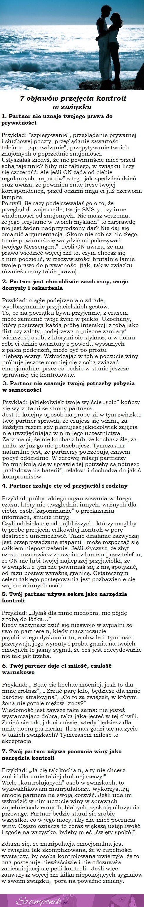 7 objawów PRZEJĘCIA KONTROLI w związku. NIE DAJ SIĘ!