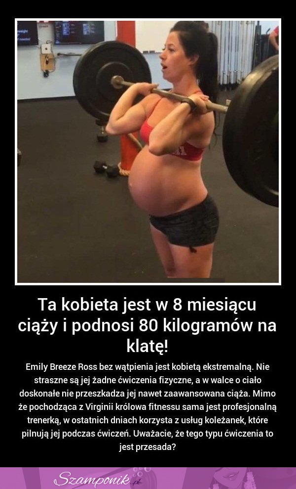 Ta KOBIETA podnosi 80 kg w 8 miesiącu CIĄŻY! SZOK!