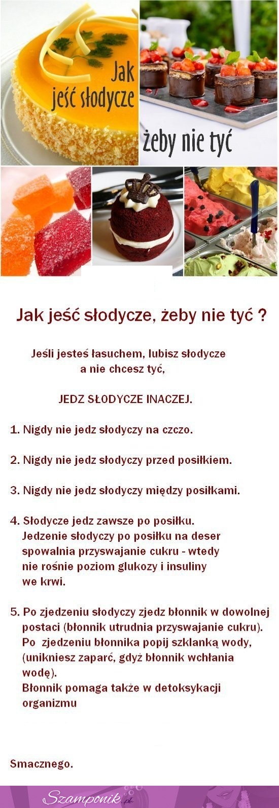 Jak jeść słodycze żeby NIE TYĆ!