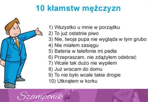 10 najczęstszych kłamstw mężczyzn! POZNAJ prawdę o facetach...