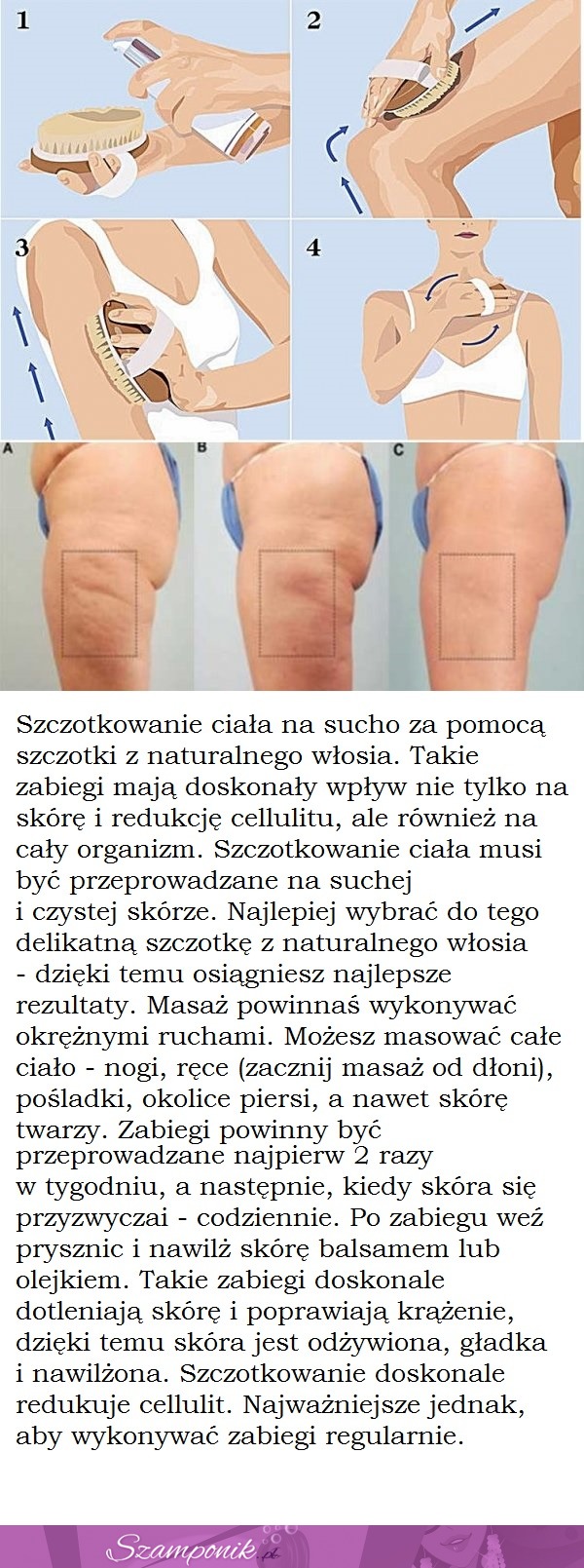 Najnowsza metoda na cellulit - szczotkowanie ciała na sucho!