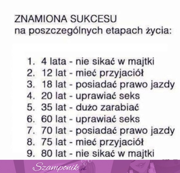 Zobacz znamiona sukcesu na wesoło ;)