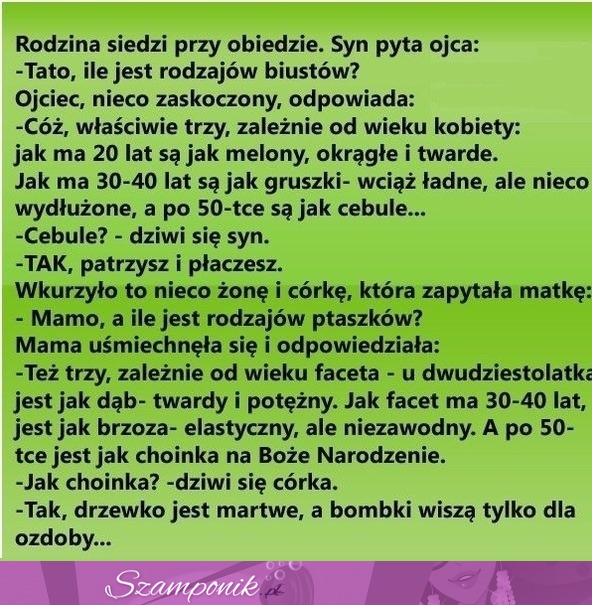 Rodzina siedzi przy obiedzie...