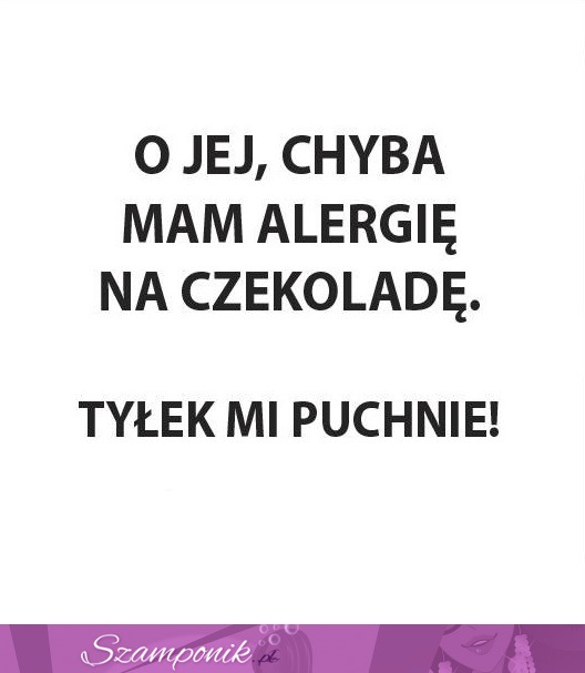 Zdecydowanie alergia...