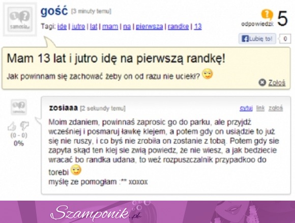 Ma 13 lat i idzie na pierwszą randkę... Zobacz co jej doradzili :D