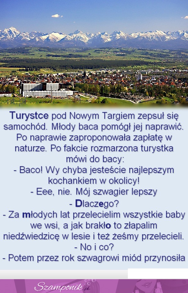 Turystce pod Nowym Targiem zepsuł się samochód. Młody baca pomógł jej naprawić. Zobacz w jaki sposób chciała się odwdzięczyć!