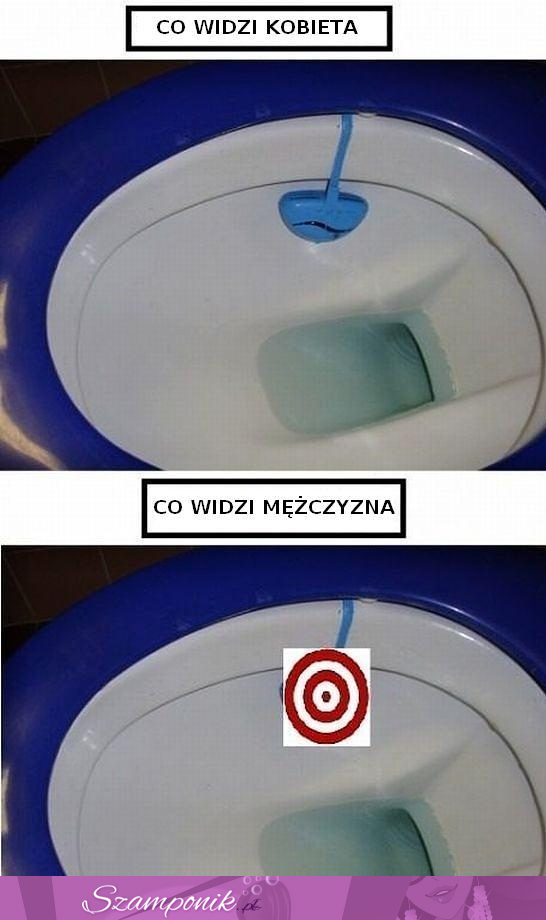 Co widzi kobieta VS co widzi mężczyzna w TOALECIE, haha to prawda!