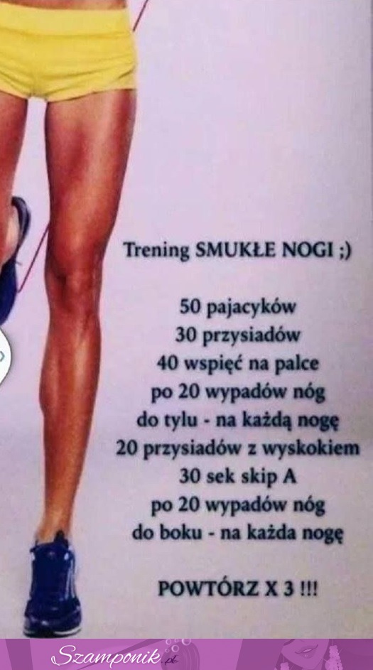 Oto najłatwiejszy trening na smukłe nogi!