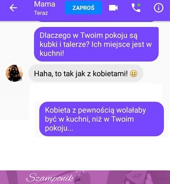 Zobacz NIESAMOWICIE CIĘTĄ RIPOSTĘ matki do syna! Uwielbiam ją haha ;D