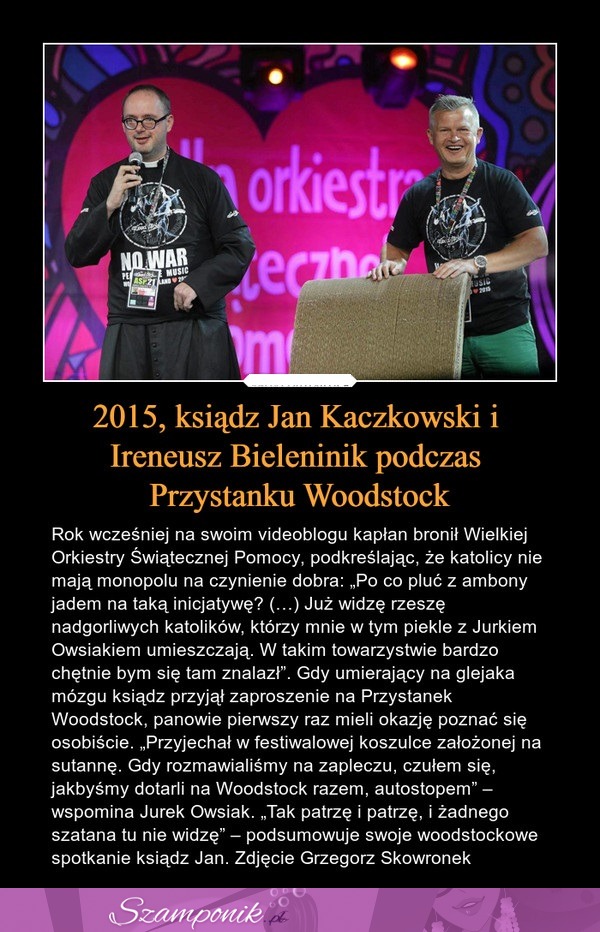 Ksiądz Jan Kaczkowski broni Wielkiej Orkiestry Świątecznej Pomocy... WARTO przeczytać!