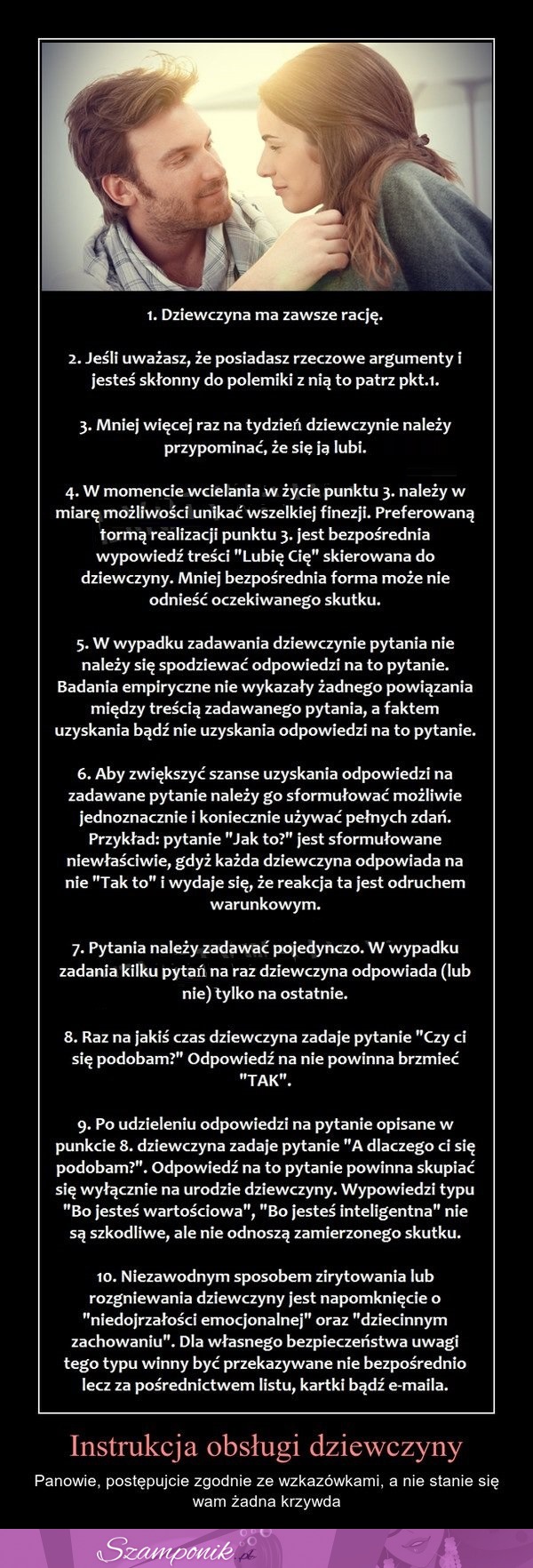 Instrukcja OBSŁUGI DZIEWCZYNY! Panowie postępujcie ZGODNIE ze WSKAZÓWKAMI!