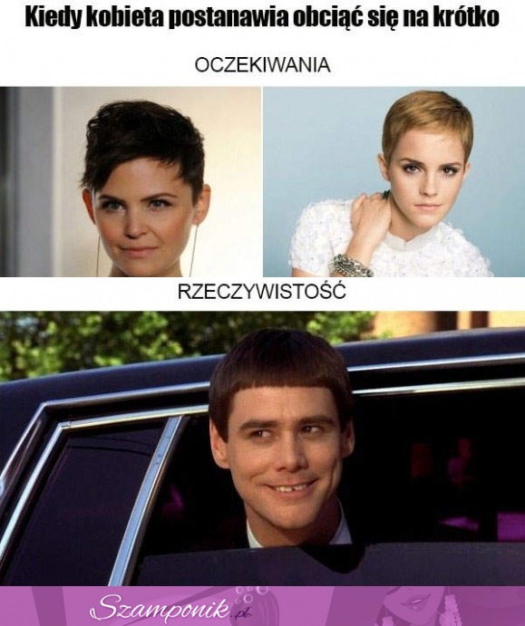 Kiedy kobieta obcina się na krótko - oczekiwania VS rzeczywistość xD