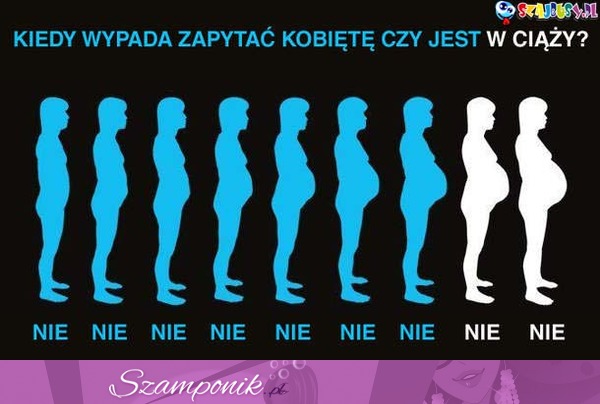 Zobacz kiedy wypada zapytać kobietę, czy jest w ciąży