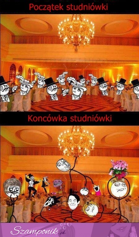 Jak wygląda Studniówka na prawdę! Początek vs koniec studniówki