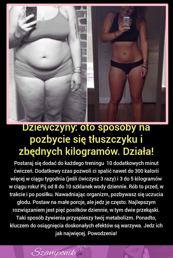 DZIEWCZYNY! Oto sposób na pozbycie się tłuszczyku i zbędnych kilogramów... DZIAŁA!