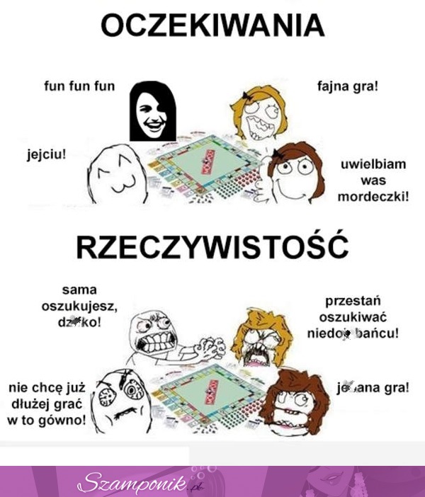 Gra ze znajomymi w monopoly - oczekiwania VS rzeczywistość :D