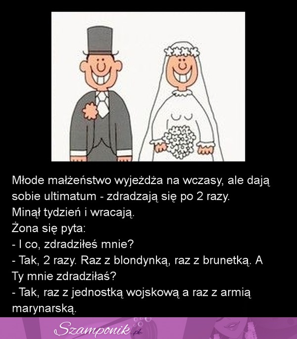 Młode małżeństwo jedzie na wczasy i zdradzają dwa razy...