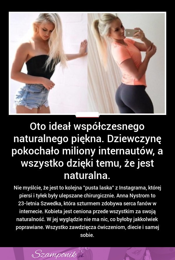 IDEAŁ naturalnego piękna! INTERNAUCI ją KOCHAJĄ!