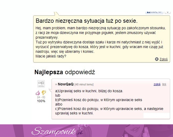 Bardzo niezręczna sytuacja po seksie... Zobacz co powinien wtedy zrobić i co mu doradzili... :/