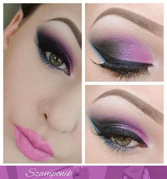 Fioletowy make up