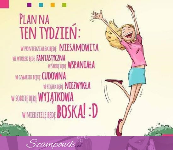 Plan na ten tydzień