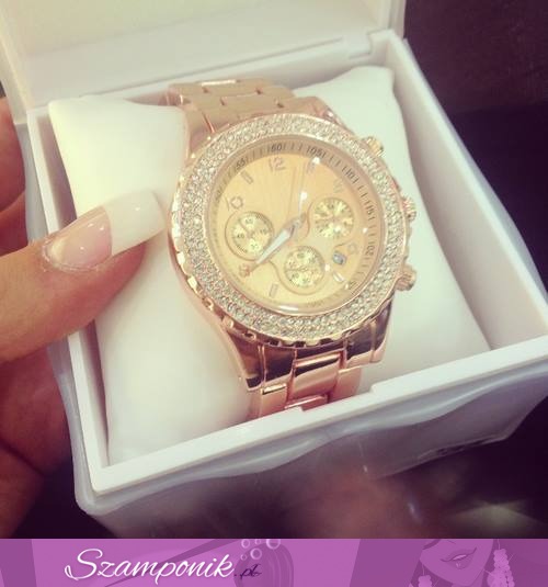 Złoty zegarek dla kobiet