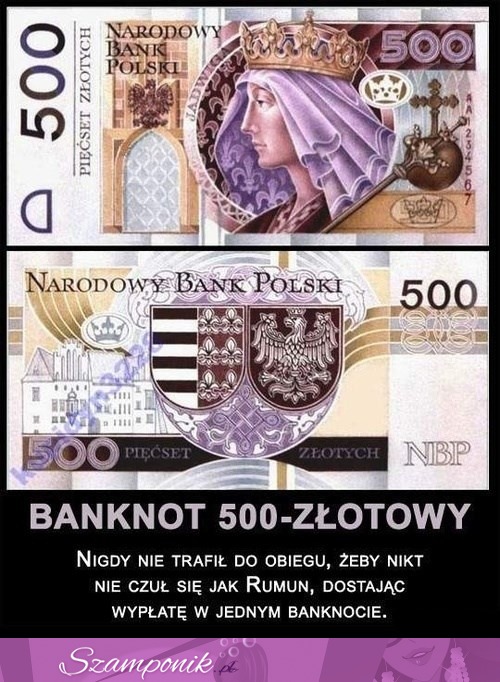 Dlaczego w Polsce nie ma banktów 500zł? Żeby nikt nie poczuł ... Smutna prawda!