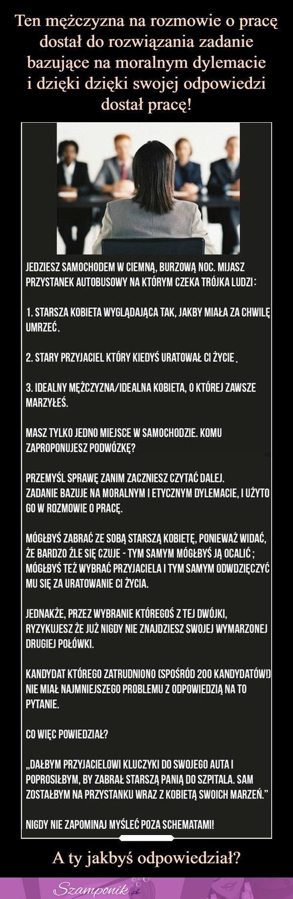 Ten mężczyzna na rozmowie o pracę dostał do rozwiązania zadanie, dzięki któremu dostał pracę!