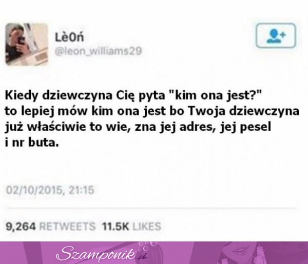 Kiedy dziewczyna Cię pyta...