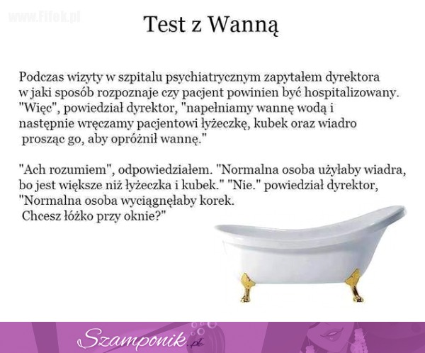 Test z wanną