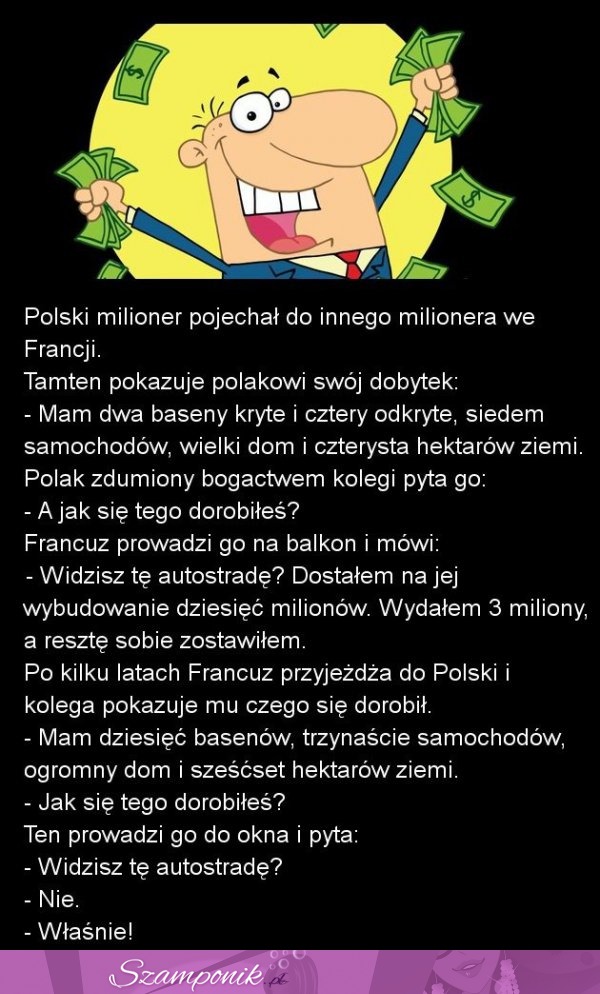 Polski milioner pojechał do innego milionera we Francji... :D MOCNY DOWCIP