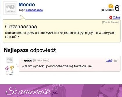 Zrobiła test ciążowy online, ZOBACZ co jej wyszło, haha!