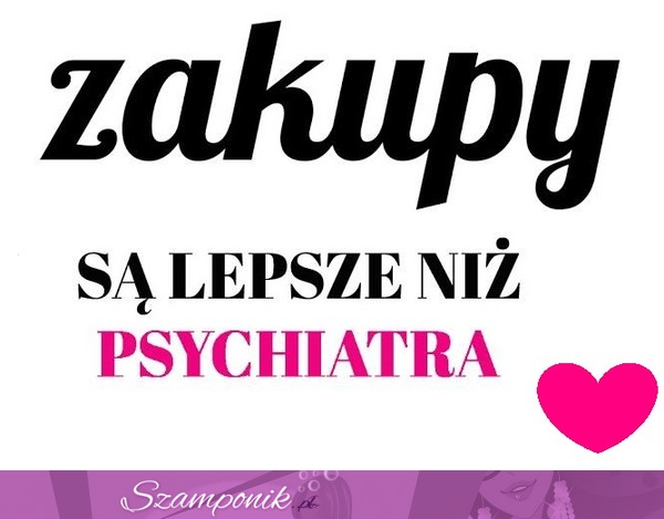 Zakupy są lekarstwem