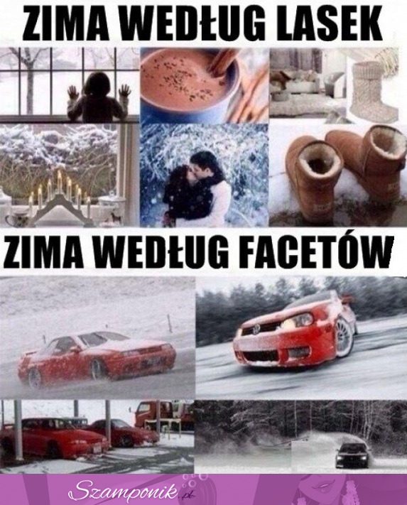 Zima według lasek vs mężczyzn!