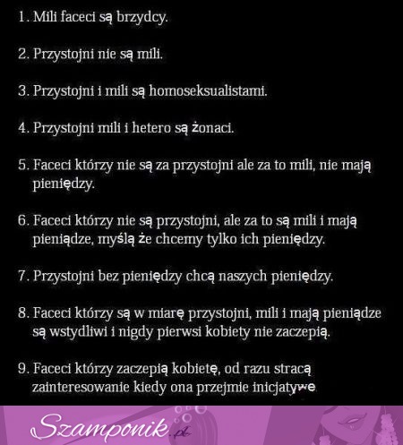 Zgadzasz sięz  tym, że mili faceci są brzydcy - zobacz resztę