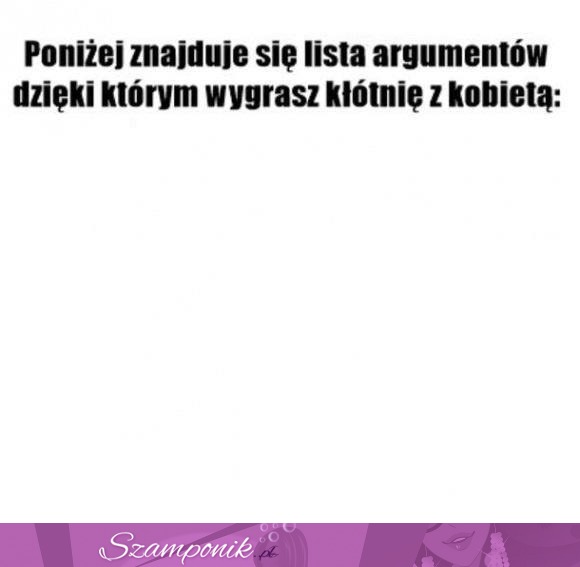 Lista argumentów...