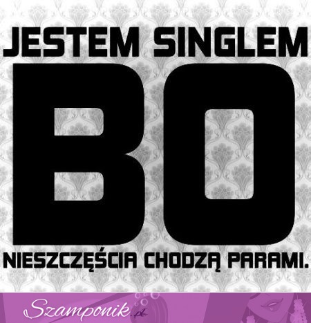 Jestem singlem, bo...