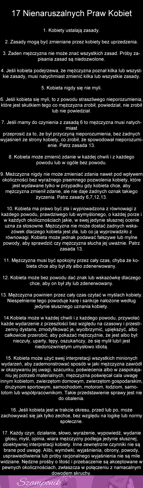 17 nienaruszalnych praw kobiet! 8 najlepsze!