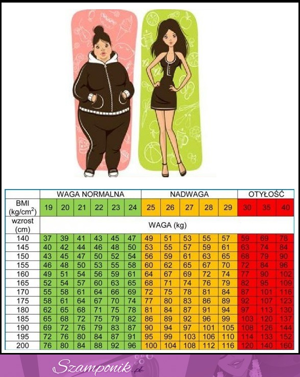 Sprawdź jaka powinna być Twoja PRAWIDŁOWA WAGA i jakie masz BMI!