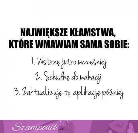 Największe kobiece kłamstwa