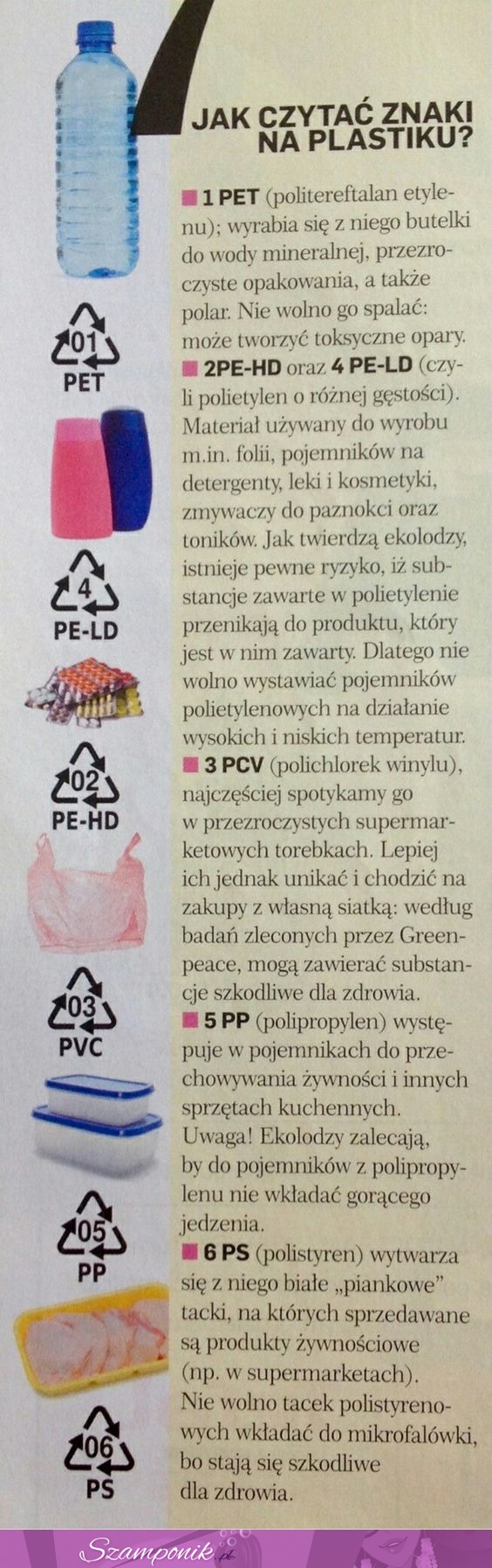 Jak czytać znaki na plastiku?