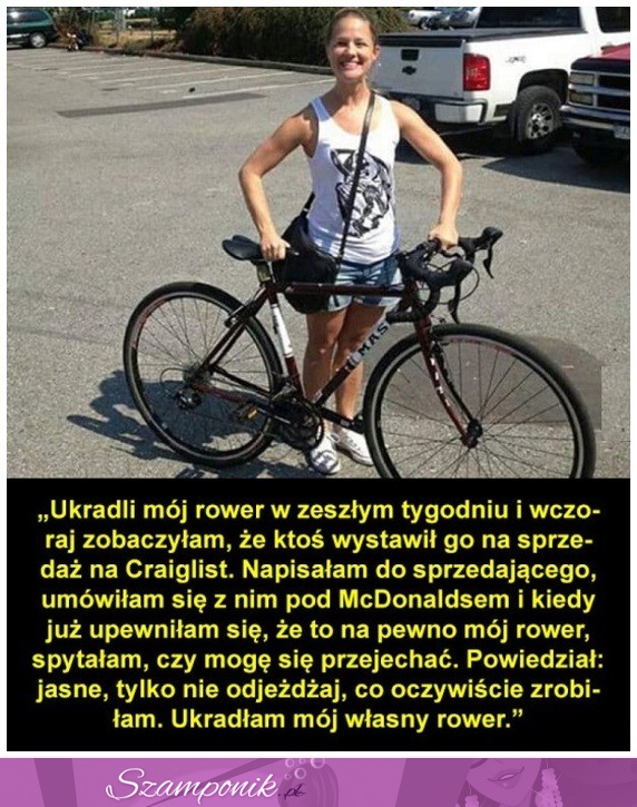 Czy ona teraz też jest złodziejką? Historia o skradzionym rowerze...