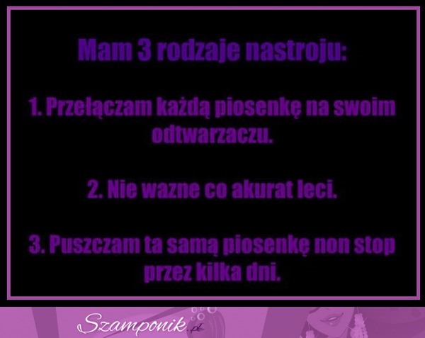 Trzy rodzaje nastroju