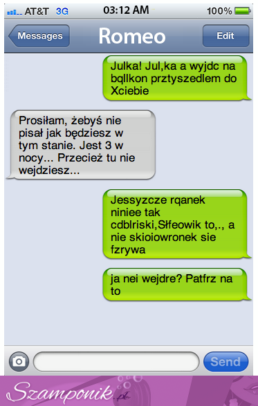 Koleś pisze do laski sms po pijaku i chce do... niezłe koleś, ZOBACZ co on zrobił! :/