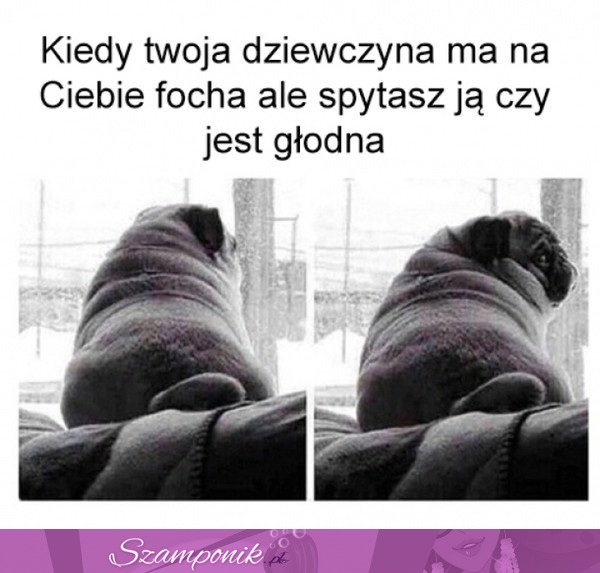 Kiedy Twoja kobieta ma na Ciebie focha.