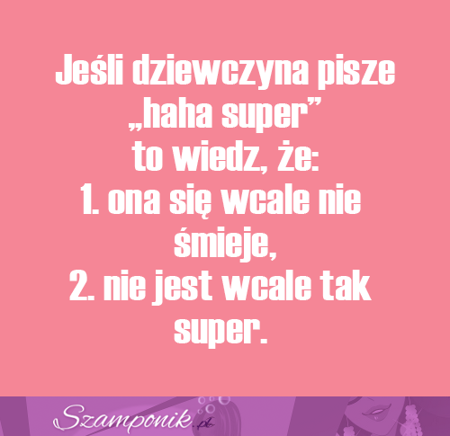 Jeśli dziewczyna pisze...