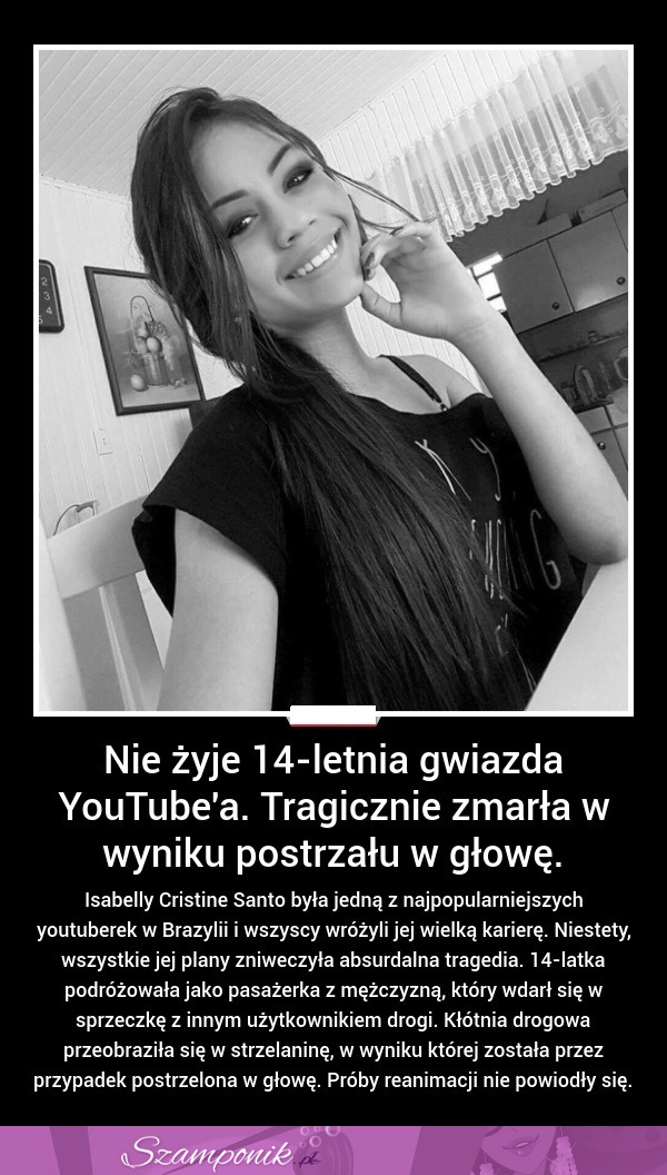 Nie żyje 14-letnia gwiazda YouTube'a!