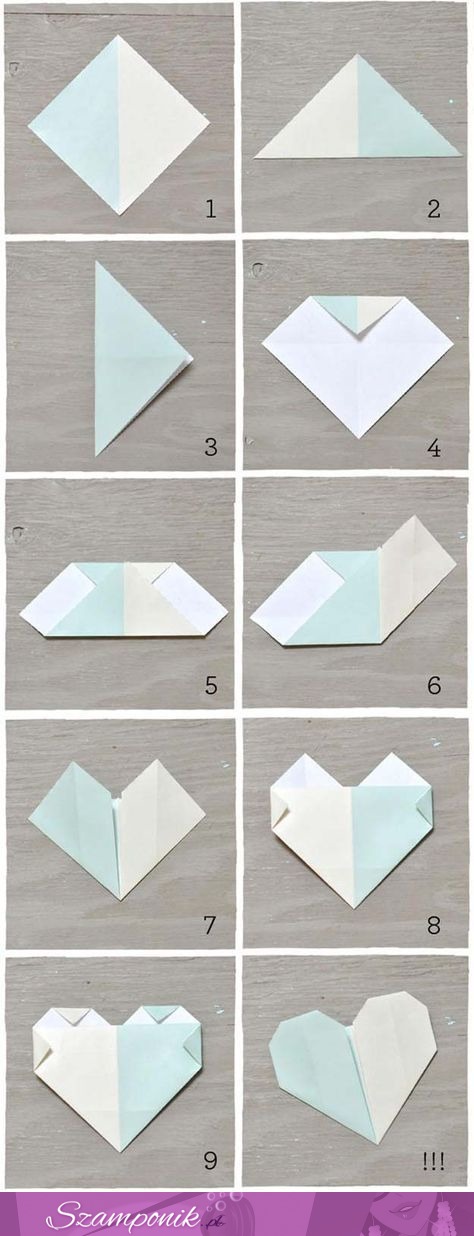 Serduszko origami - łatwy sposób jak je wykonać