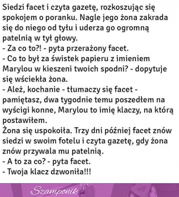 Facet się nie postarał. Nieźle wpadł...