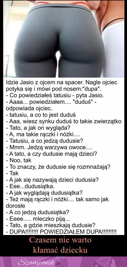 Idzie Jasio z ojcem na spacer! Nagle ojciec potyka się i mówi.....! HAHA MEGA DOWCIP!